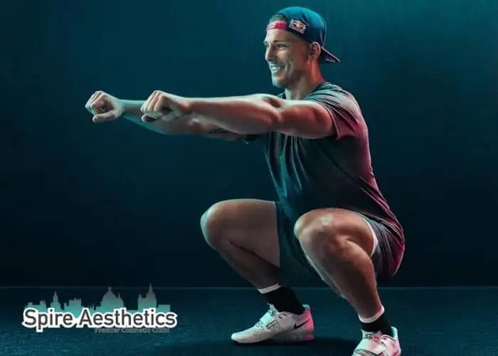 Image of man build leg muscle Finchampstead through exercise