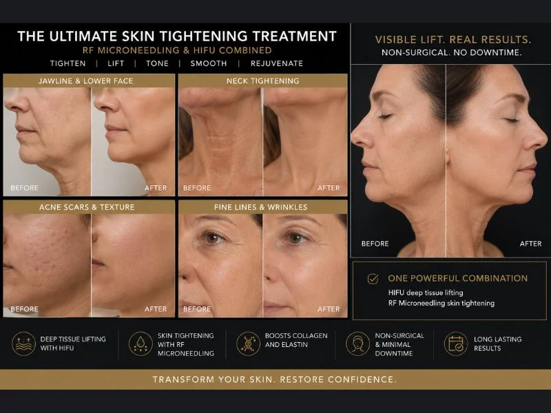 Results of combined treatment for the ultimate skin tightening treatment Finchampstead